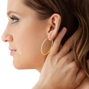 *NEW* 40mm Classic Hoop Earrings In 14 Karat
Yellow Gold Over Sterling Silver